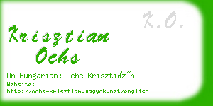 krisztian ochs business card